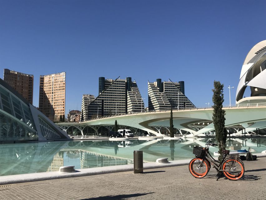 City of Arts & Sciences Tour on Bicycle, E-Bike or E-Step - A pause near Valencia’s Music Palace
