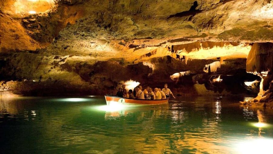 From Valencia: Caves of San José Guided Tour & Boat Ride - Entering the 20°C cave system