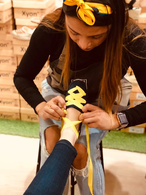 Make Authentic Espadrilles in Valencia - Lacing choices are part of the fun