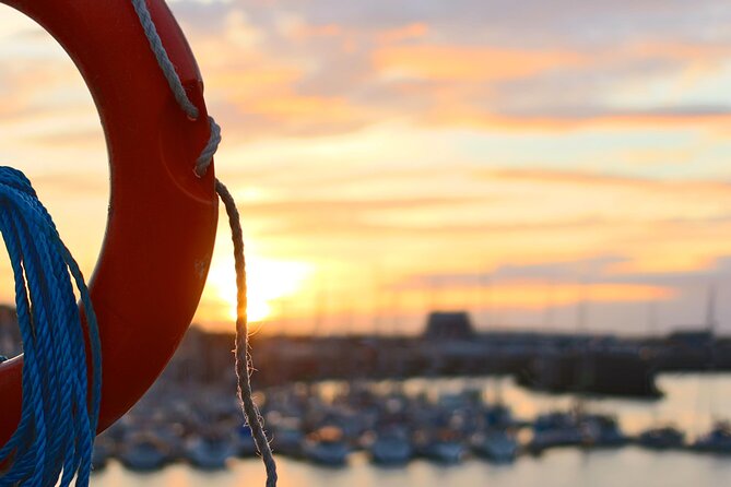 Sunset in Valencia from the Catamaran Mundo Marino - The nets, seats, and getting wet